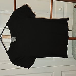 Olivia Rae, NY, ribbed black baby doll tee, Medium